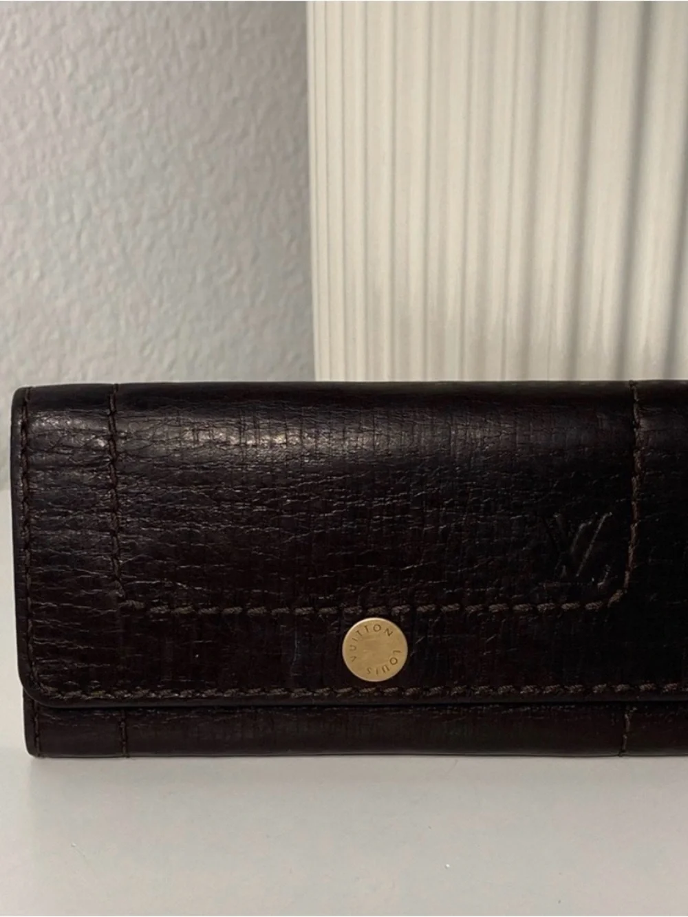 Final Price Mens Louis Vuitton Utah Leather 4 Ring Key Case